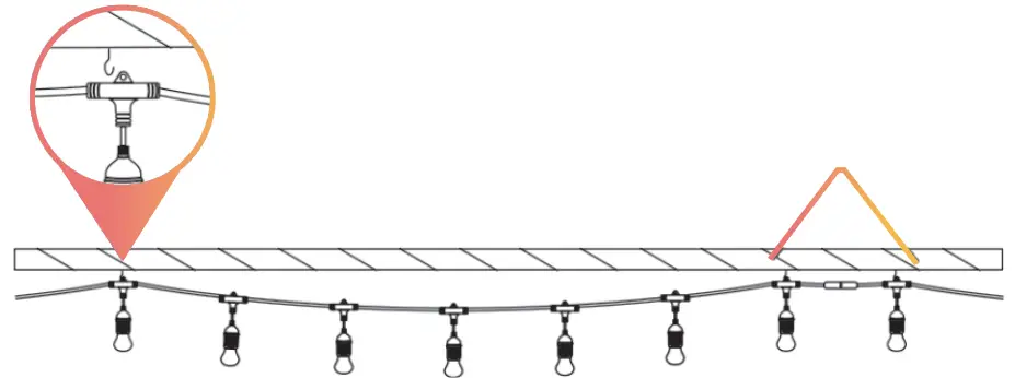 Liquid LEDS 15 Meters Smart Colour String Lights - Installing