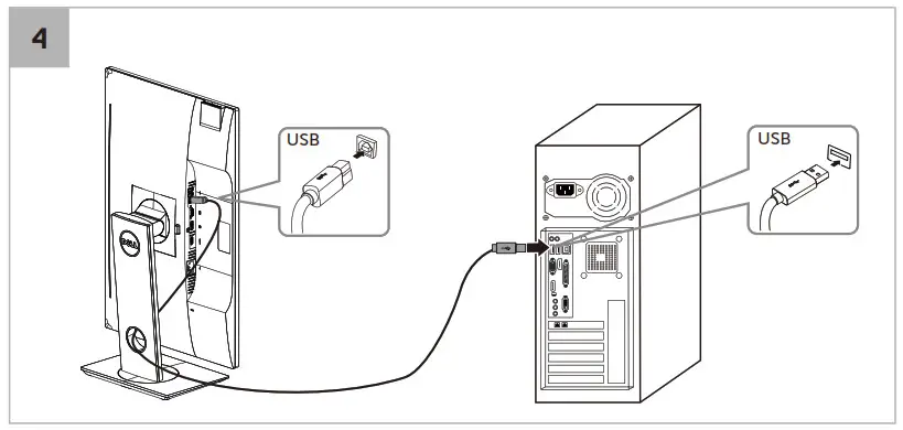 DELL P2418HZm Monitor for Video Conferencing - 4