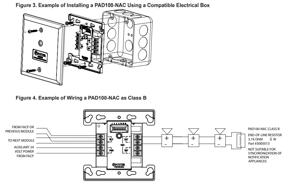 POTTER PAD100 NAC Notification Module-fig2