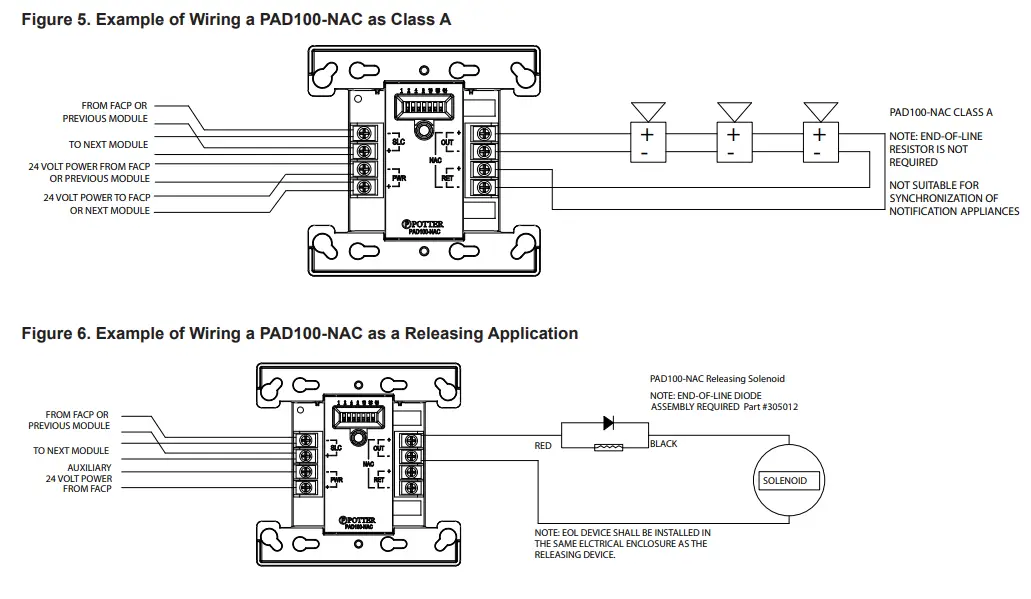POTTER PAD100 NAC Notification Module-fig3