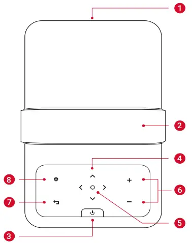 NEBULA D23501F1 Cosmos Laser 4K Projector - Front Panel