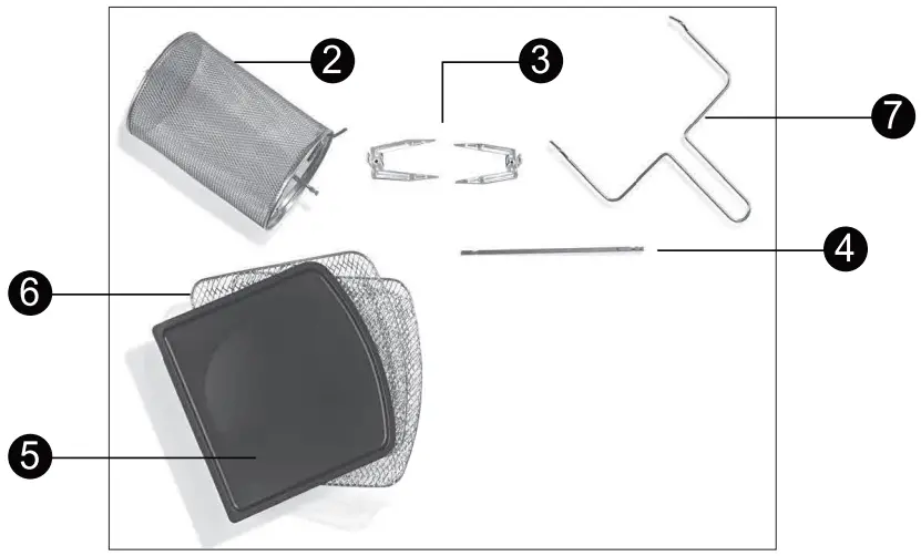 iNNOTECK DS 5257 6 in 1 16 Litre Digital Air Fryer Oven - Accessories Included