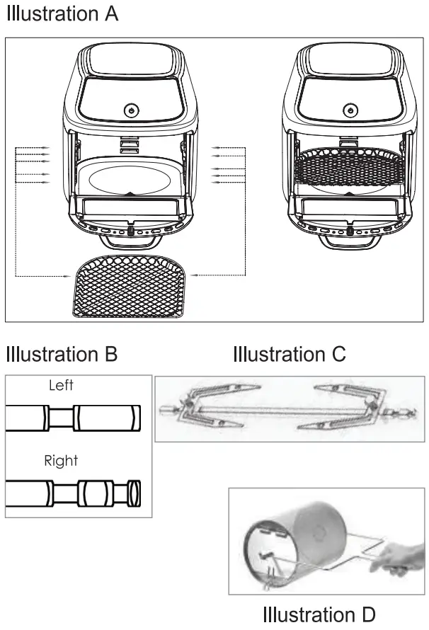iNNOTECK DS 5257 6 in 1 16 Litre Digital Air Fryer Oven - Accessories