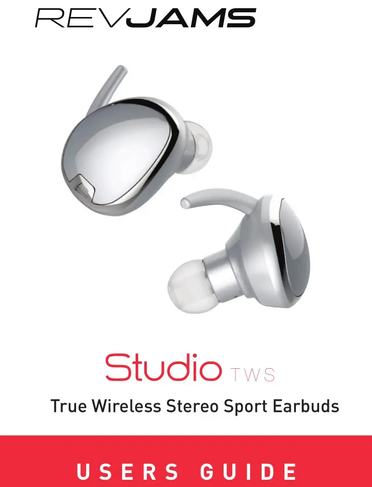 RevJams Studio TWS True Wireless Stereo Sport Earbuds Users Guide
