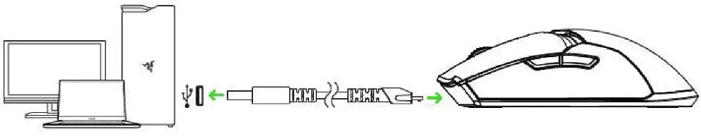 RAZER Viper Ultimate Wireless Mouse - CHARGING