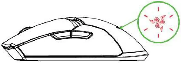 RAZER Viper Ultimate Wireless Mouse - LOW POWER INDICATOR