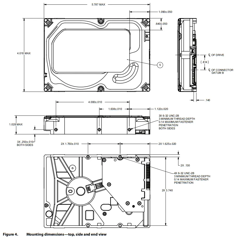 SEAGATE Standard 512n ST2000NM0008 Enterprise Internal Hard Drive - Mechanical