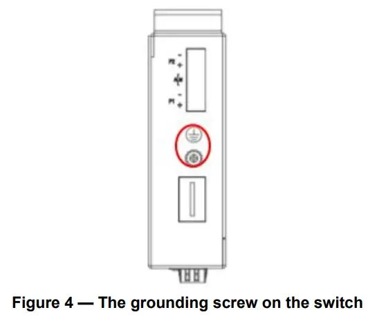 D Link DIS 100G 5W Industrial Unmanaged Switch with 5 10 100 1000Base T Ports - grounding