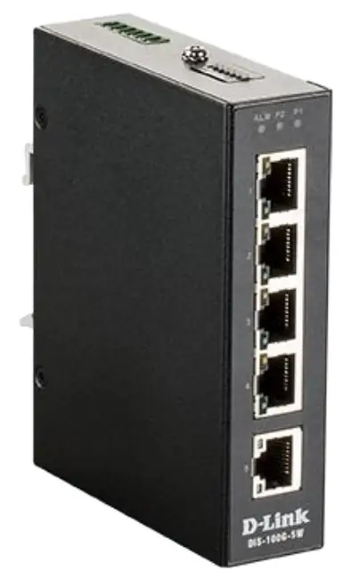 D Link DIS 100G 5W Industrial Unmanaged Switch with 5 10 100 1000Base T Ports