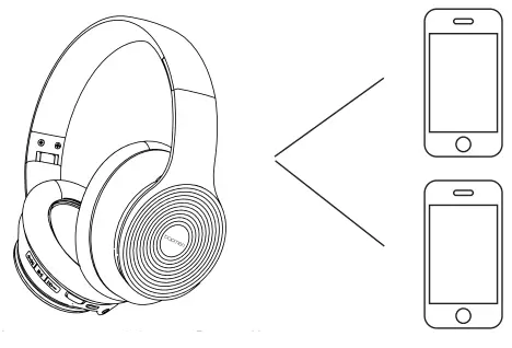 bopmen S40 Wireless Active Noise Cancelling Headphone-Bluetooth device,