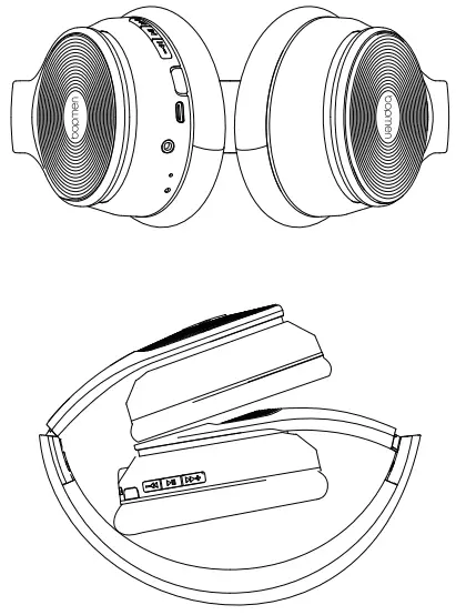 bopmen S40 Wireless Active Noise Cancelling Headphone-Collapsible Design