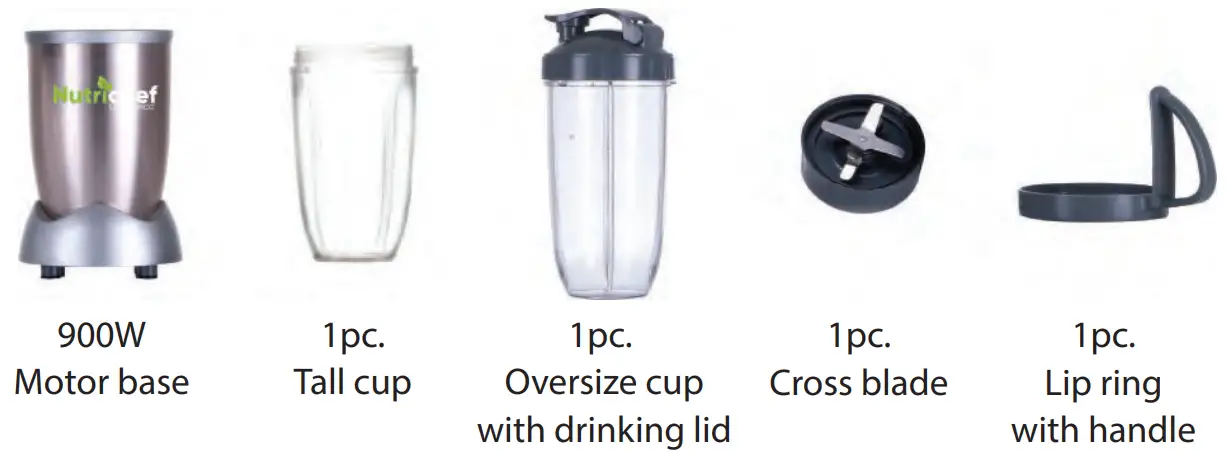 nutrichef NCBL90 Professional Home Kitchen Blender - figure 1