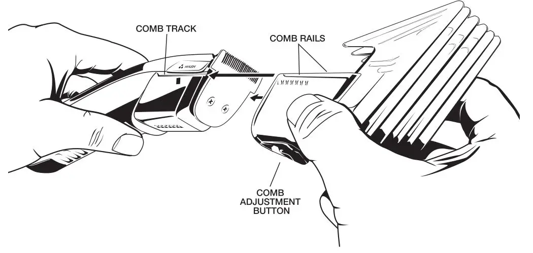 REMINGTON HC5150 Beard and Haircut Trimmer - Attaching Adjustable Guide Combs