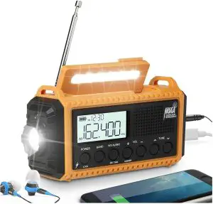 ROCAM CR01009 Pro Hand Crank Radio Solar with LED Flashlight