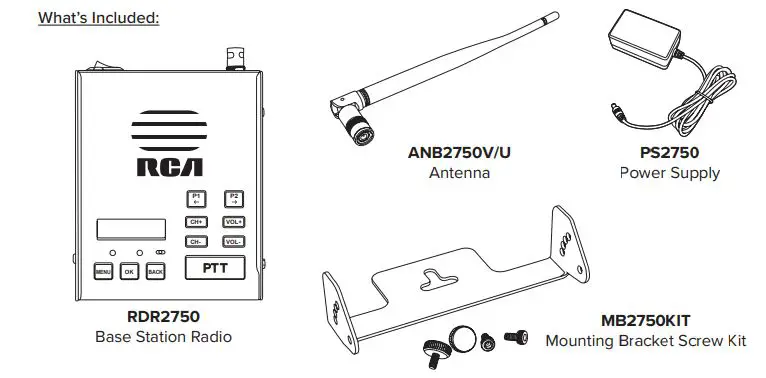 RCA RDR2750 Digital Base Station Radio fig 1