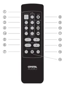 CRYSTAL AUDIO CASB160 Home Cinema Soundbar - REMOT CONTROL