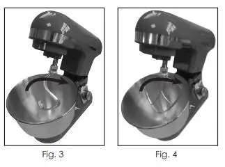 mistral MFM495 Stand Mixer Instruction Manual - Fig. 3,4
