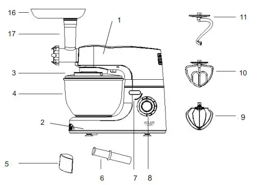 ADLER AD 4221 Meat mincer fig1