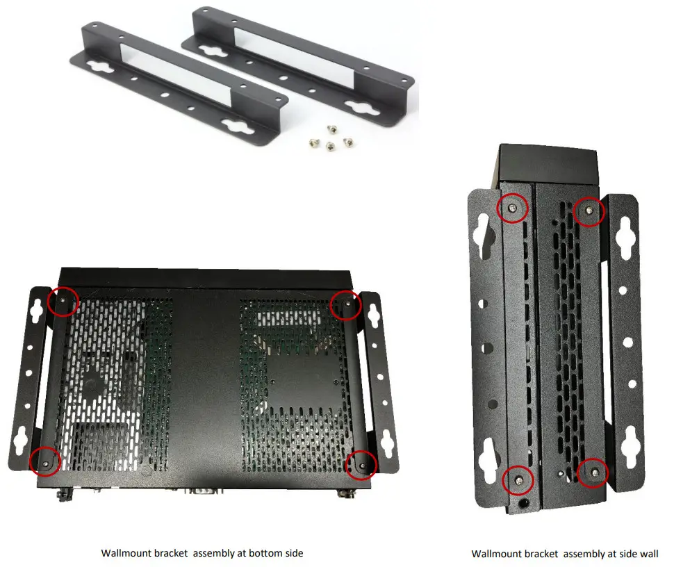 kontron Smartcase S700 with Front USB - Wallmount Brackets