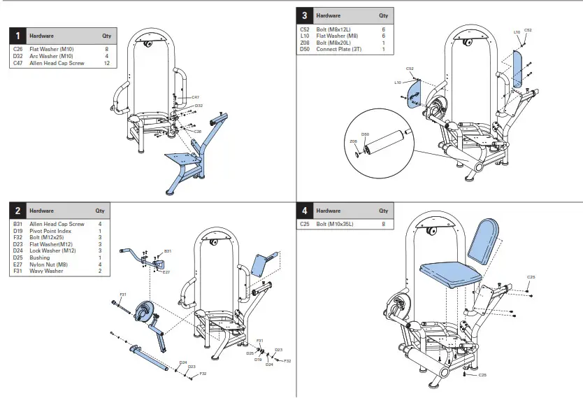 MATRIX G3-S71 Leg Extension- ASSEMBLY