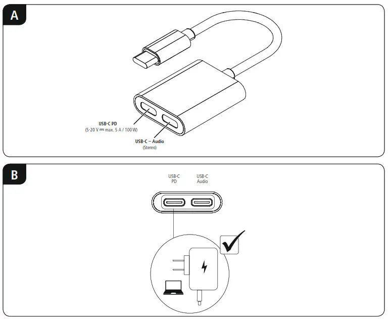 hama 00200321 2 in 1 Audio Adapter