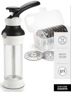 oxo 1257580 Cookie Press With Disk Storage Case - SATISFACTION GUARANTEE