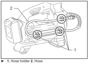 makita DMP181 Cordless Inflator---Storing