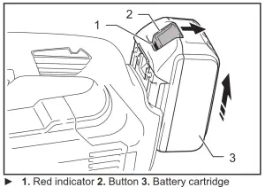 makita DMP181 Cordless Inflator---indicator