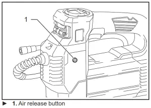 makita DMP181 Cordless Inflator---release