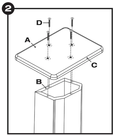 ROCKVILLE Wood Speaker Stand - FIG2