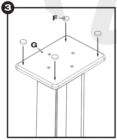 ROCKVILLE Wood Speaker Stand - FIG3