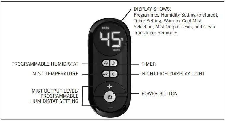 HOMEDICS UHE-WM130 Total Comfort Deluxe Ultrasonic Humidifier Warm and Cool Mist fig2