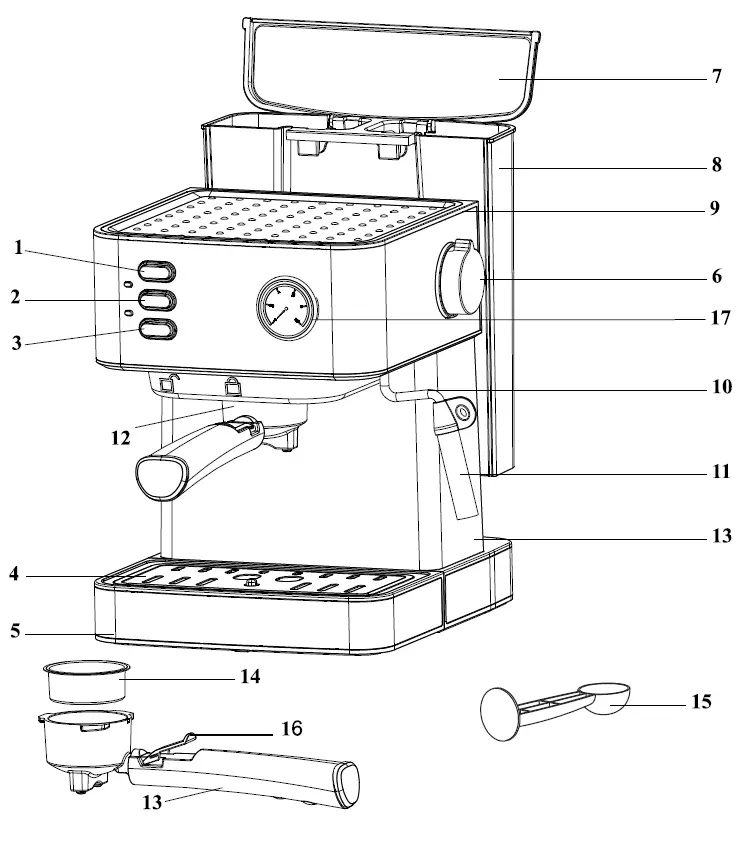 BLAUPUNKT CMP312 Pressure Coffee Maker 1