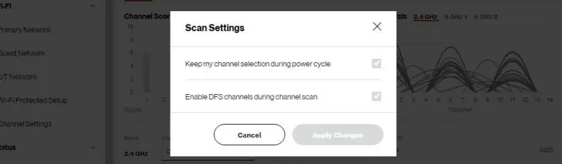 Wi-Fi: Scan Settings