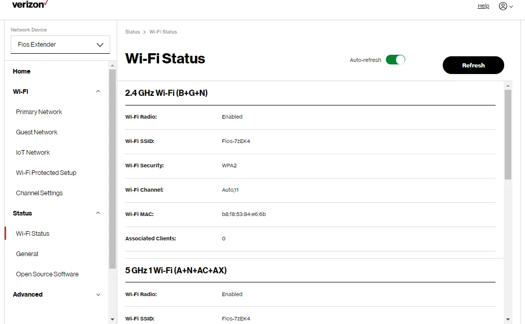 Wi-Fi Status