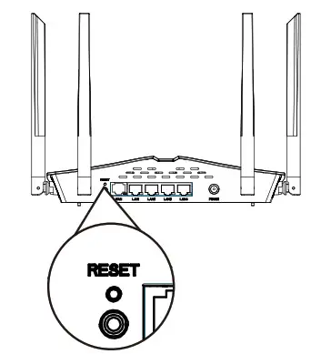 TECNO TR660 WiFi6 AX1800 Router- Reset