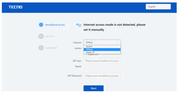 TECNO TR660 WiFi6 AX1800 Router- Setup 3