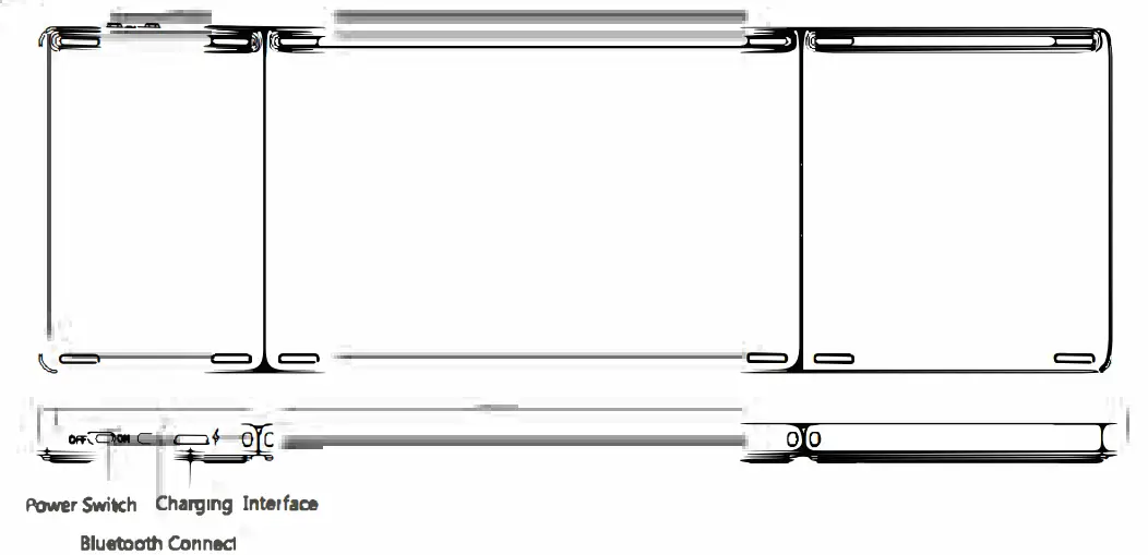 DZH 8033 Bluetooth Keyboard - back