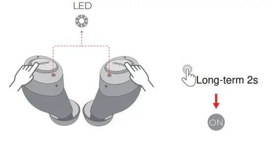 MPOW BH321A M7 ANC True Wireless Earbuds - long