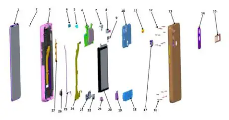 TECNO BD4 Pop 5 Smartphone - Explosion diagram specification