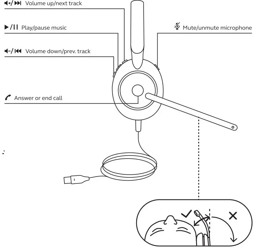 Jabra Connect 4h Headphone - Overview
