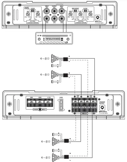QUANTUM AUDIO QP2000 4 4 Channel Amplifier - fig8