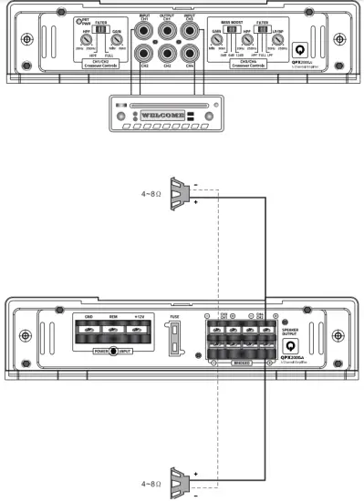 QUANTUM AUDIO QP2000 4 4 Channel Amplifier - fig9