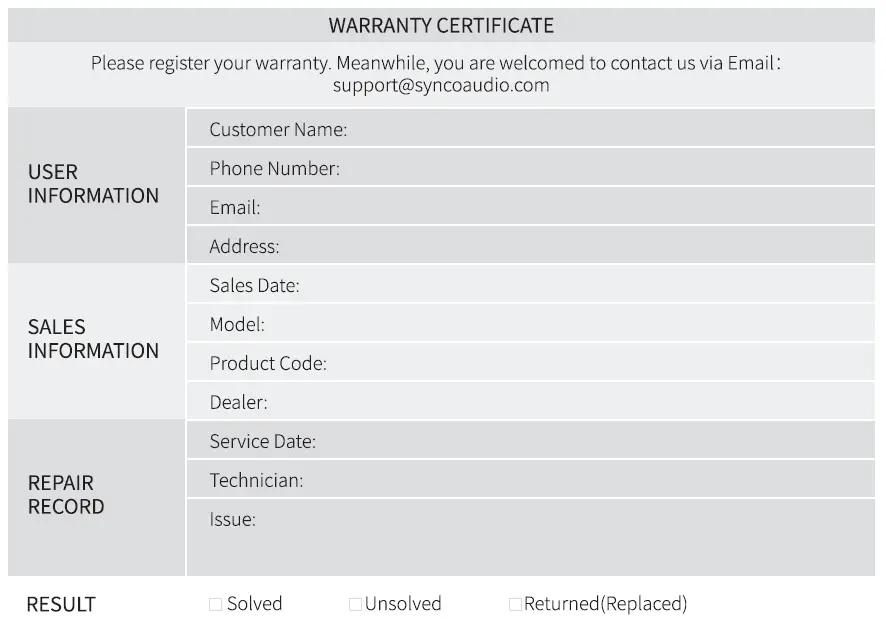 Warranty
