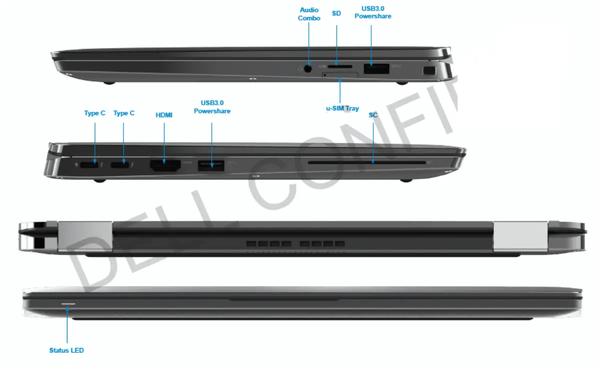 DELL P135G Latitude 7430 Laptop - parts