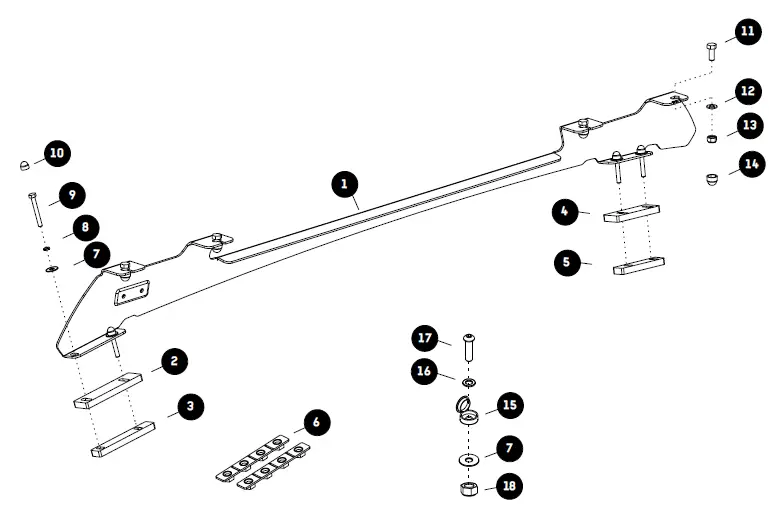 FRONT -RUNNER -FAFR005 -Ford -Ranger- 2012-Current -Foot -Rails -3