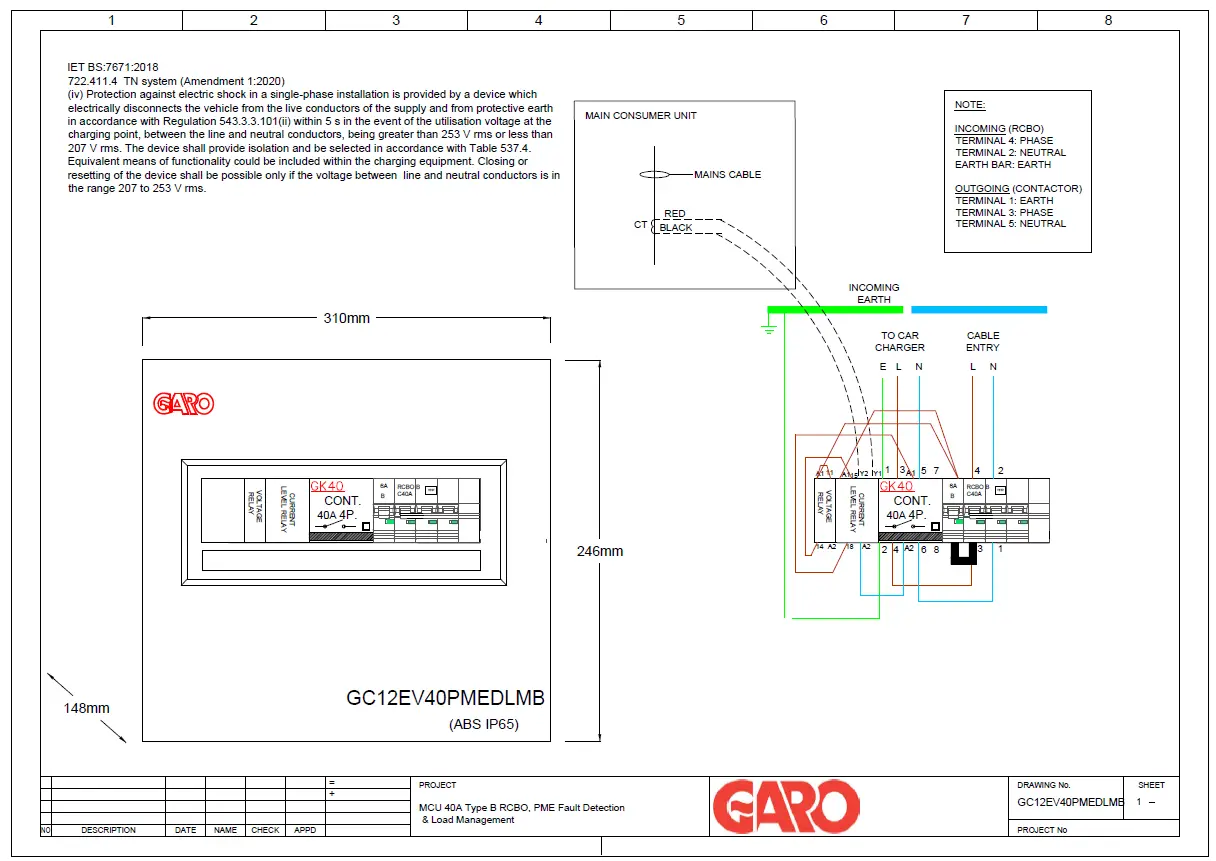 GARO GC12EV40PMEDLMB Domestic Consumer Units-fig4