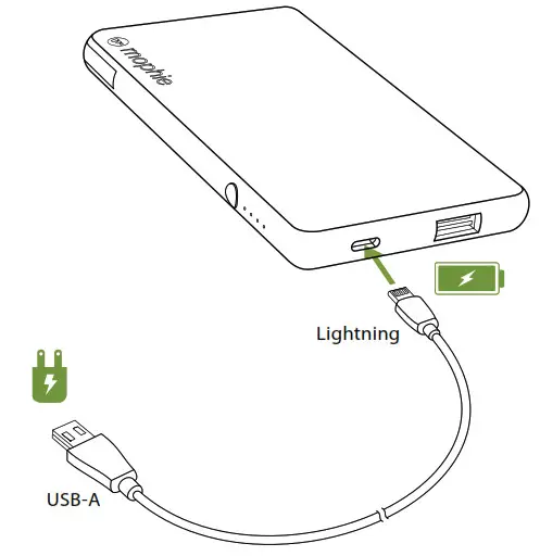 mophie Powerstation Plus Wired charging
