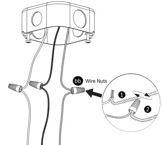 INLIGHT Integrated LED Flush Mount Fixture - Connect the wires