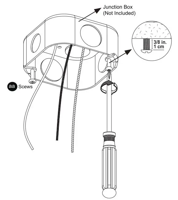 INLIGHT Integrated LED Flush Mount Fixture - Install the hardware